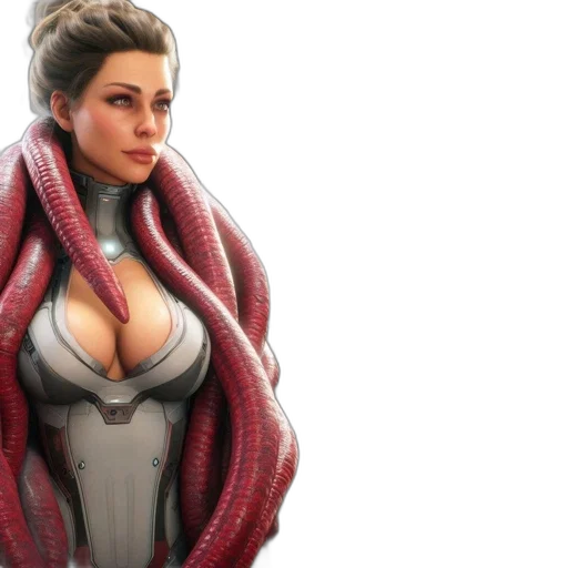 dress, concept art, fantasy art, cyberpunk, 3d render, illustration, features, unique transparent PNG cut-out