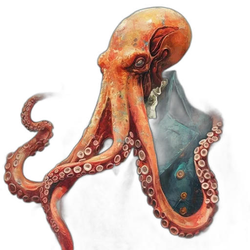 creature, mask, animal, staff, concept art, watercolor, fantasy art, 3d render transparent PNG cut-out