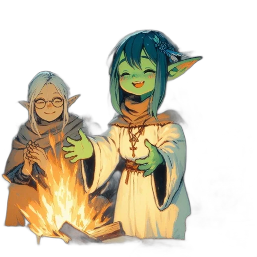 staff, mask, concept art, fantasy art, pixel art, 3d render, fire, green transparent PNG cut-out