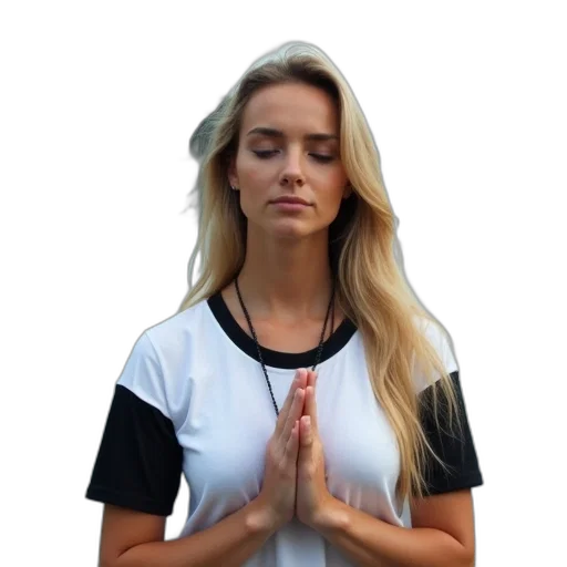 staff, jacket, dress, face, woman, long, blonde, hair transparent PNG cut-out