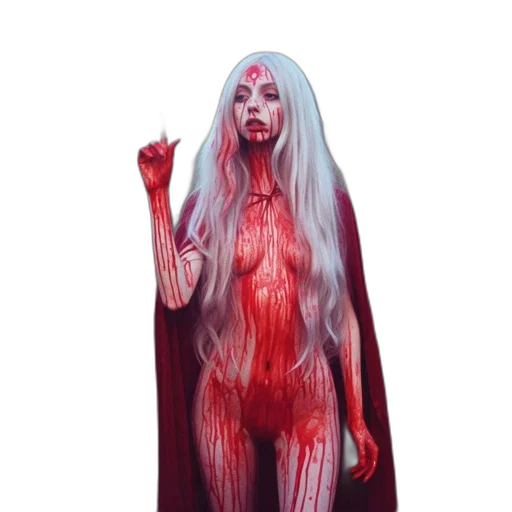 dress, creature, concept art, fantasy art, pixel art, comic book art, red, woman transparent PNG cut-out