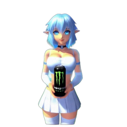 dress, robot, creature, bottle, vaporwave, concept art, anime, pixel art transparent PNG cut-out