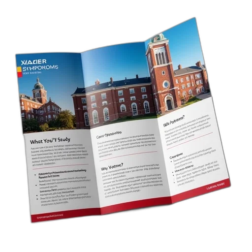 brochure, communication, arts, program, xavier, university, featuring, building transparent PNG cut-out