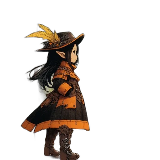 hat, jacket, dragon, staff, concept art, 3d render, fantasy art, pixel art transparent PNG cut-out