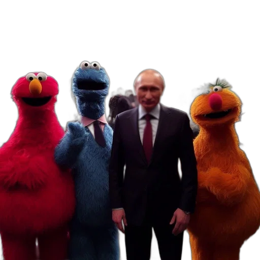animal, concept art, three, beloved, sesame, street, characters, stand transparent PNG cut-out