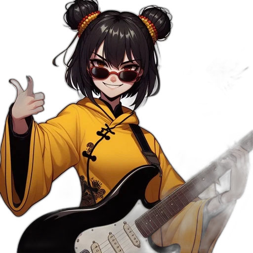 jacket, staff, weapon, anime, cartoon, pixel art, concept art, monochrome transparent PNG cut-out