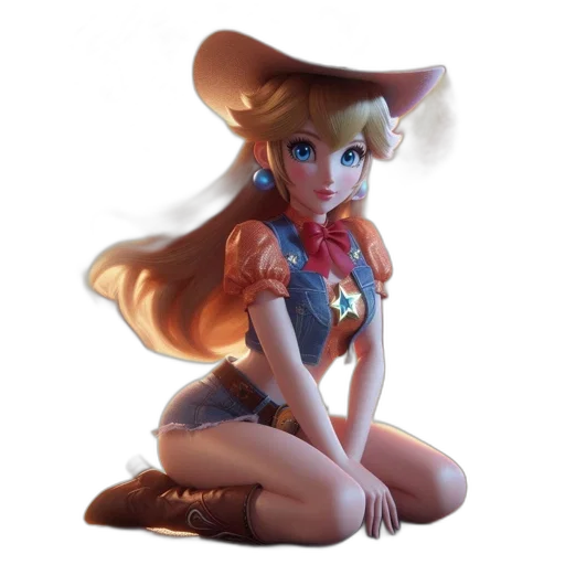 dress, hat, crown, weapon, concept art, fantasy art, anime, 3d render transparent PNG cut-out