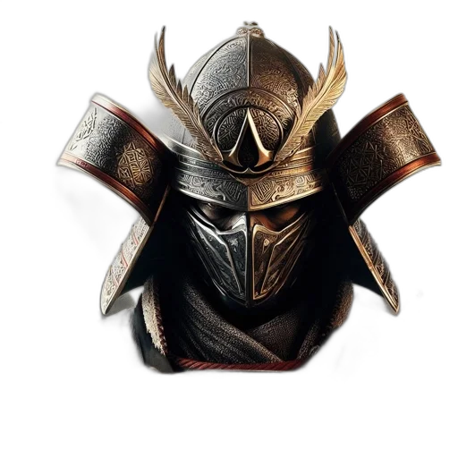 mask, crown, jewelry, sword, 3d render, concept art, fantasy art, photorealistic transparent PNG cut-out