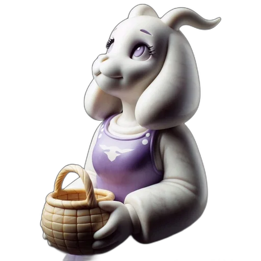 animal, food, 3d render, concept art, photorealistic, three-dimensional, sculpture, bunny-like transparent PNG cut-out