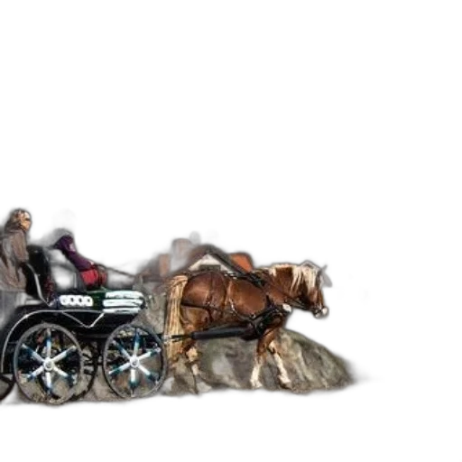 car, furniture, concept art, photorealistic, snow, forest, fire, horse-drawn transparent PNG cut-out