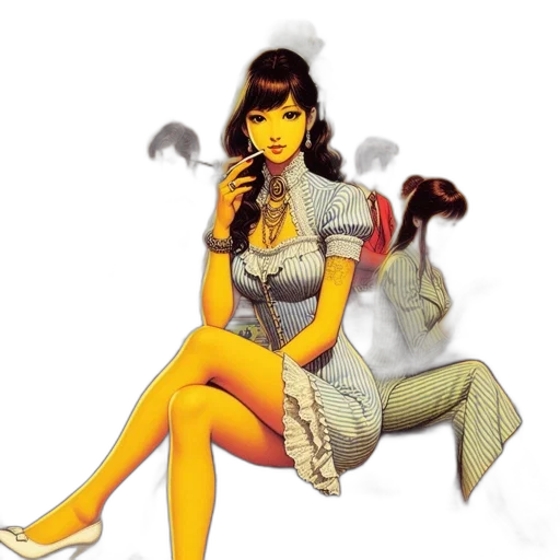 staff, dress, concept art, comic book art, fantasy art, photorealistic, golden, monochrome transparent PNG cut-out