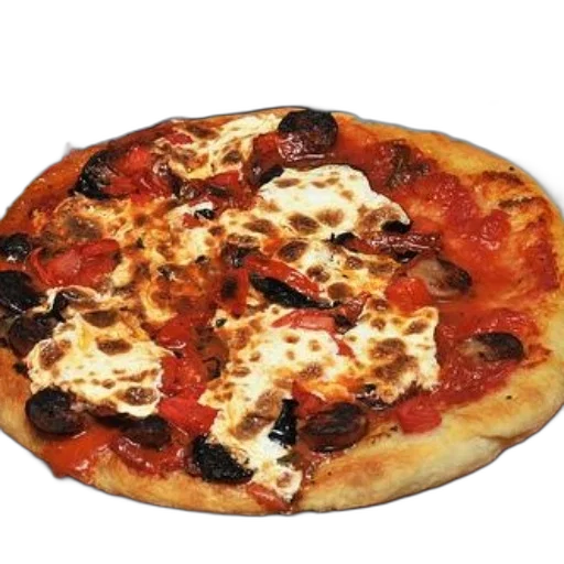 food, face, animal, 3d render, photorealistic, delicious-looking, pizza, melted transparent PNG cut-out