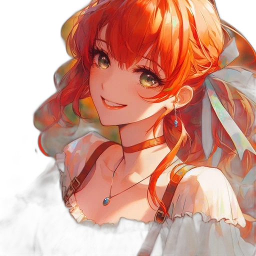 dress, crown, face, dragon, anime, oil painting, watercolor, fantasy art transparent PNG cut-out