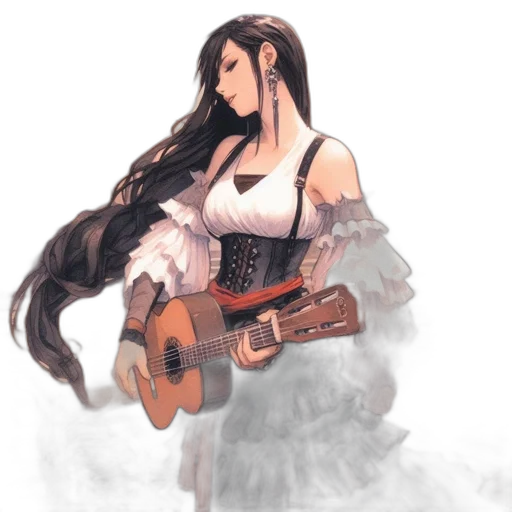 dress, concept art, fantasy art, pixel art, watercolor, monochrome, dark, earth tones transparent PNG cut-out
