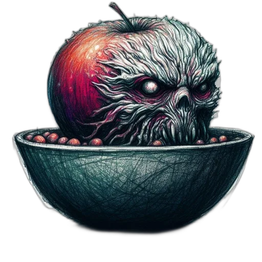 food, creature, mask, crown, concept art, fantasy art, watercolor, pixel art transparent PNG cut-out
