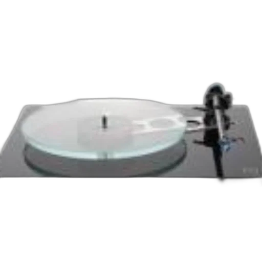 sleek, modern, turntable, glass, platter, minimalist, design, featuring transparent PNG cut-out