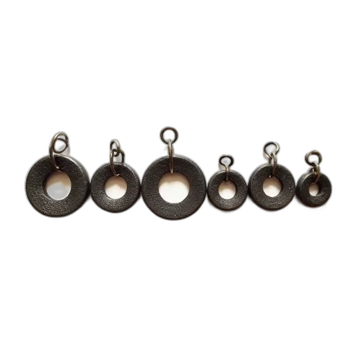 jewelry, crown, staff, collection, six, metal, washers, textured transparent PNG cut-out