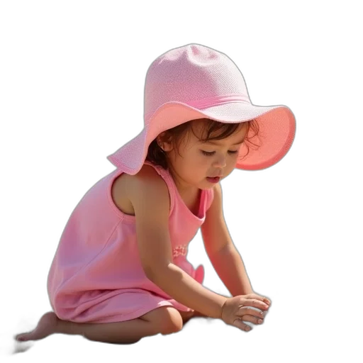 hat, dress, photorealistic, 3d render transparent PNG cut-out