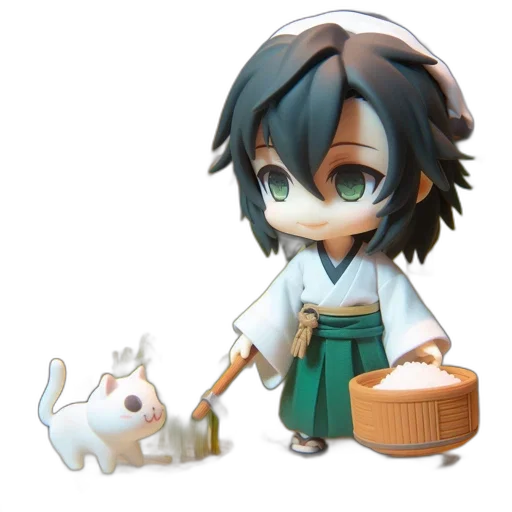 concept art, 3d render, fantasy art, pixel art, anime-styled, miniature, figure, presents transparent PNG cut-out