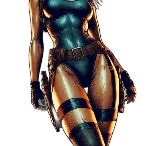 robot, comic book art, concept art, cyberpunk, cartoon, earth tones, golden, green transparent PNG cut-out