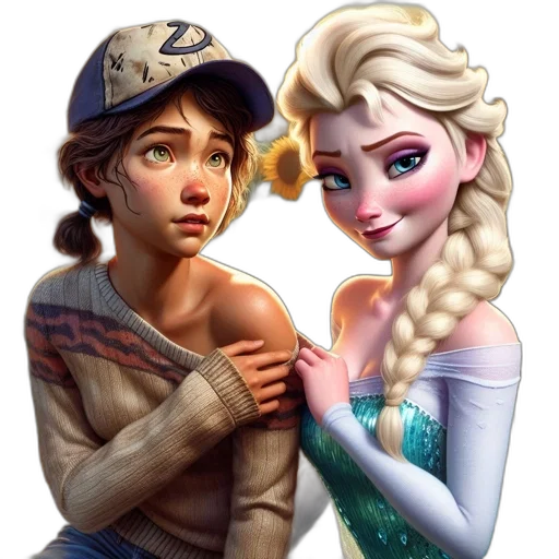 fantasy art, concept art, comic book art, cartoon, underwater, snow, fire, two transparent PNG cut-out