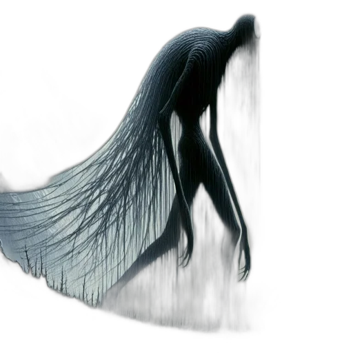 hair, creature, dragon, dress, concept art, fantasy art, photorealistic, 3d render transparent PNG cut-out