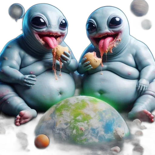 food, creature, concept art, fantasy art, 3d render, photorealistic, outer space, underwater transparent PNG cut-out