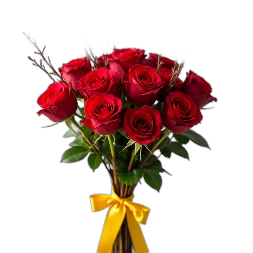 flower, crown, photorealistic, 3d render, red, bouquet, roses, some transparent PNG cut-out