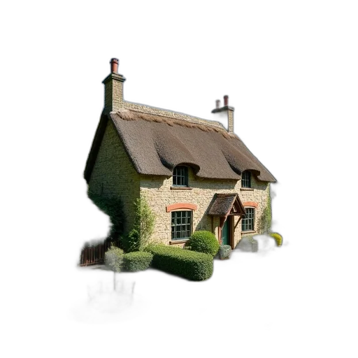 building, 3d render, photorealistic, concept art, fantasy art, quaint, stone, cottage transparent PNG cut-out
