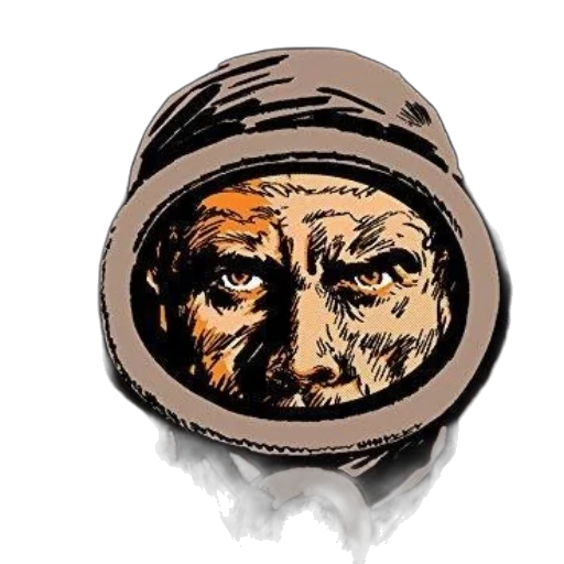 face, mask, hat, jacket, comic book art, concept art, cartoon, outer space transparent PNG cut-out