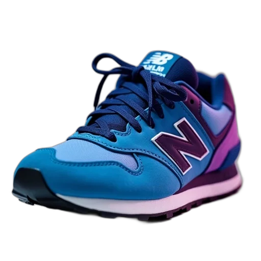 shoes, neon, close-up, image, single, blue, purple, new transparent PNG cut-out