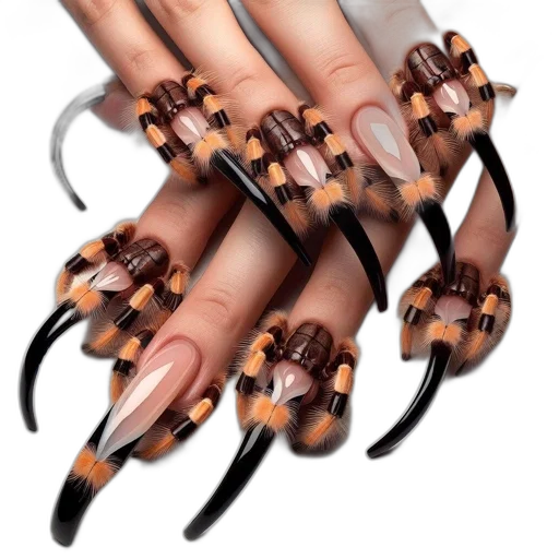 jewelry, weapon, hair, umbrella, cyberpunk, 3d render, photorealistic, nails transparent PNG cut-out