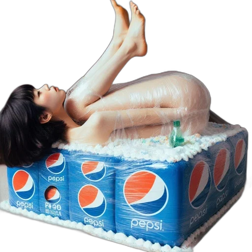 bottle, food, creature, robot, vaporwave, 3d render, photorealistic, concept art transparent PNG cut-out