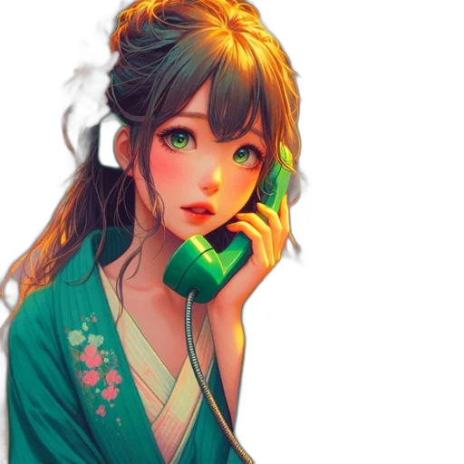 dress, face, flower, jewelry, anime, fantasy art, photorealistic, concept art transparent PNG cut-out
