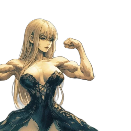 weapon, dress, concept art, anime, fantasy art, comic book art, animated, female transparent PNG cut-out