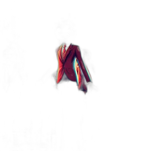hair, shoes, umbrella, jacket, 3d render, pixel art, vaporwave, anime transparent PNG cut-out