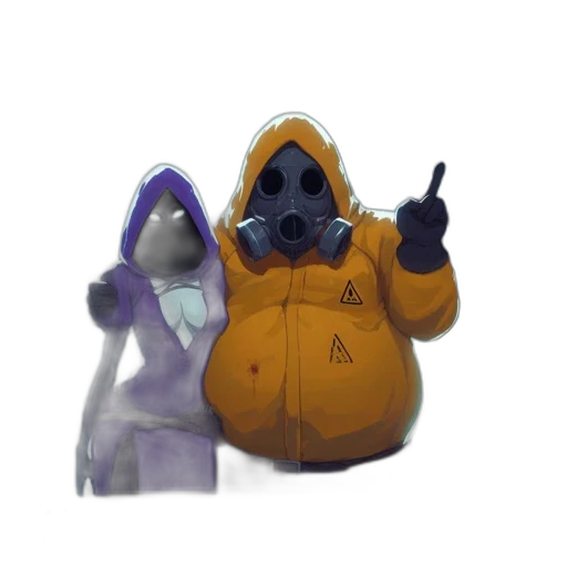 jacket, mask, robot, concept art, 3d render, watercolor, pixel art, outer space transparent PNG cut-out