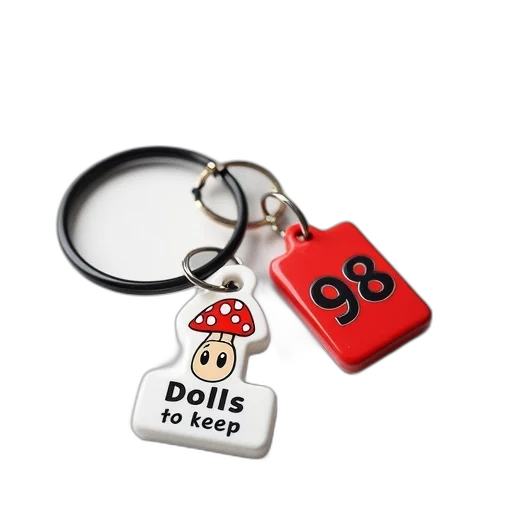 jewelry, 3d render, white, tag, cartoon, mushroom, phrase, dolls transparent PNG cut-out