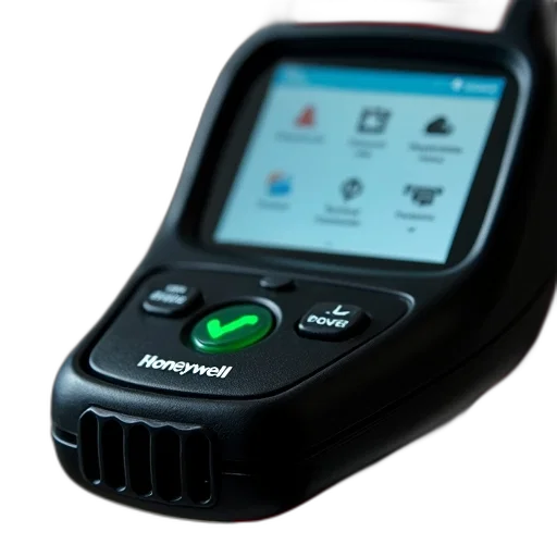 black, honeywell, barcode, scanner, green, power, button, screen transparent PNG cut-out