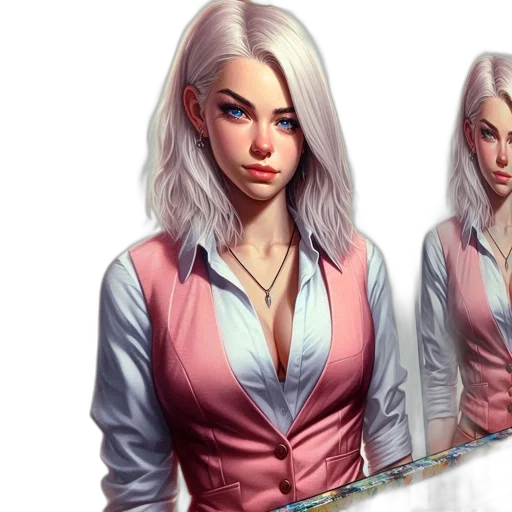 jacket, concept art, fantasy art, comic book art, photorealistic, pastel, three, paintings transparent PNG cut-out