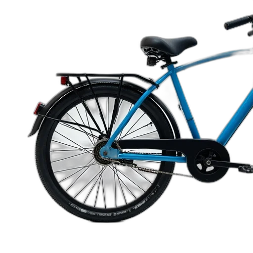 close-up, view, bicycle, wheel, black, seat, blue, frame transparent PNG cut-out
