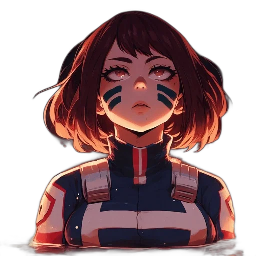 jacket, face, mask, robot, concept art, anime, pixel art, cyberpunk transparent PNG cut-out