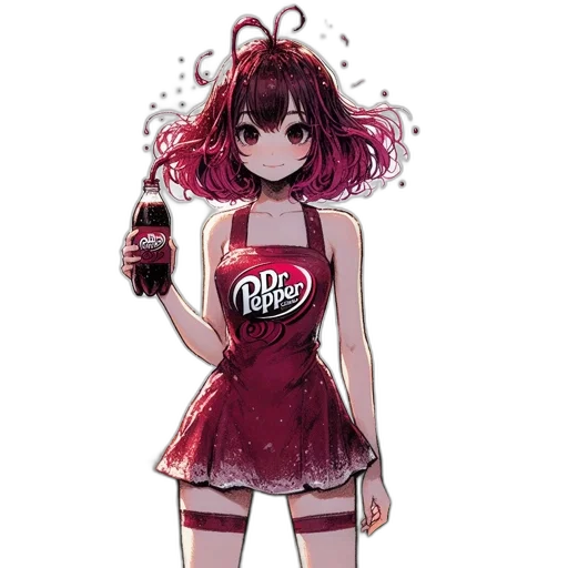 dress, bottle, staff, food, pixel art, concept art, anime, cartoon transparent PNG cut-out