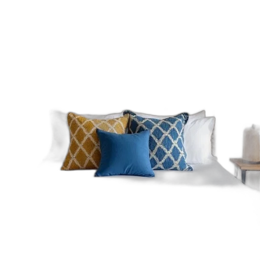 furniture, 3d render, photorealistic, blue, earth tones, monochrome, colorful, cozy transparent PNG cut-out