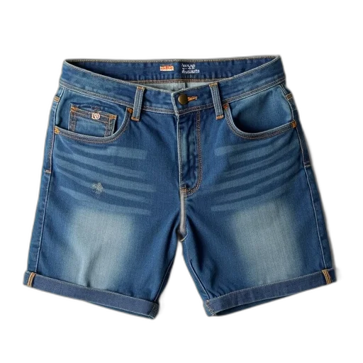 jacket, pair, blue, denim, shorts, button, fly, zipper transparent PNG cut-out