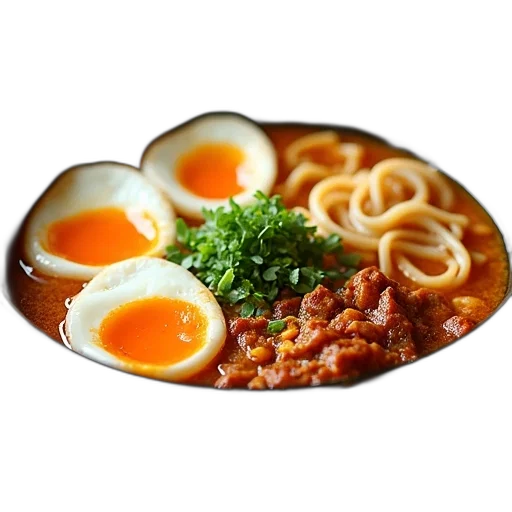 food, photorealistic, 3d render, ramen transparent PNG cut-out