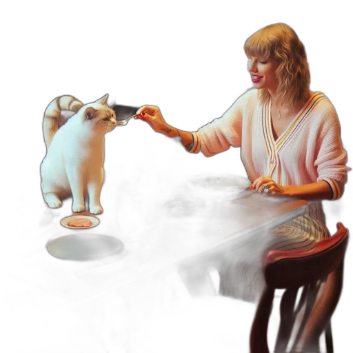 food, concept art, photorealistic, oil painting, 3d render, fire, fog, woman transparent PNG cut-out