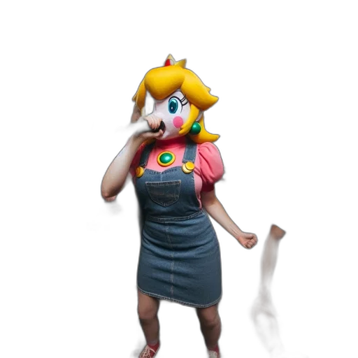 dress, mask, staff, animal, 3d render, concept art, pixel art, vaporwave transparent PNG cut-out