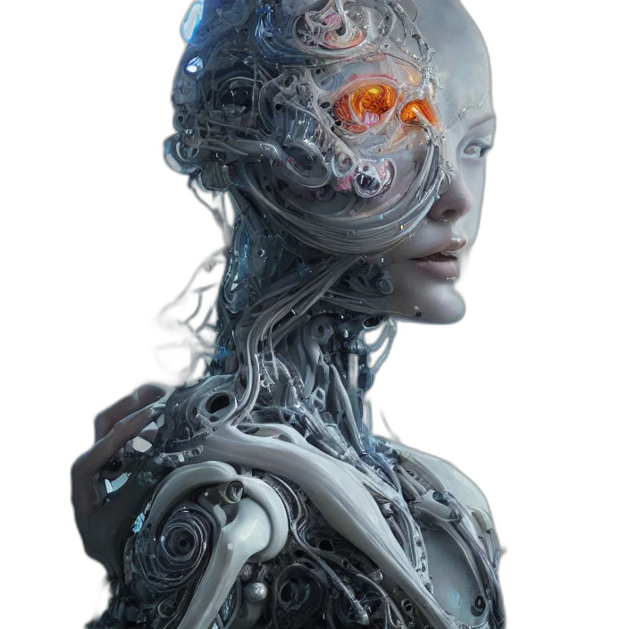 robot, face, mask, creature transparent PNG cut-out