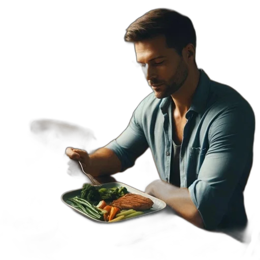 food, watercolor, photorealistic, concept art, oil painting, green, man, beard transparent PNG cut-out